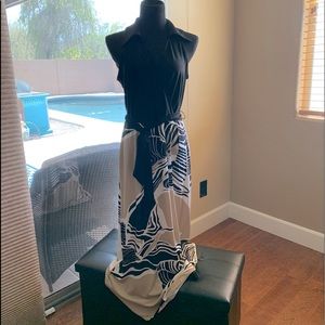 Maxi Dress by Sam and Jess (L) Black and Tan